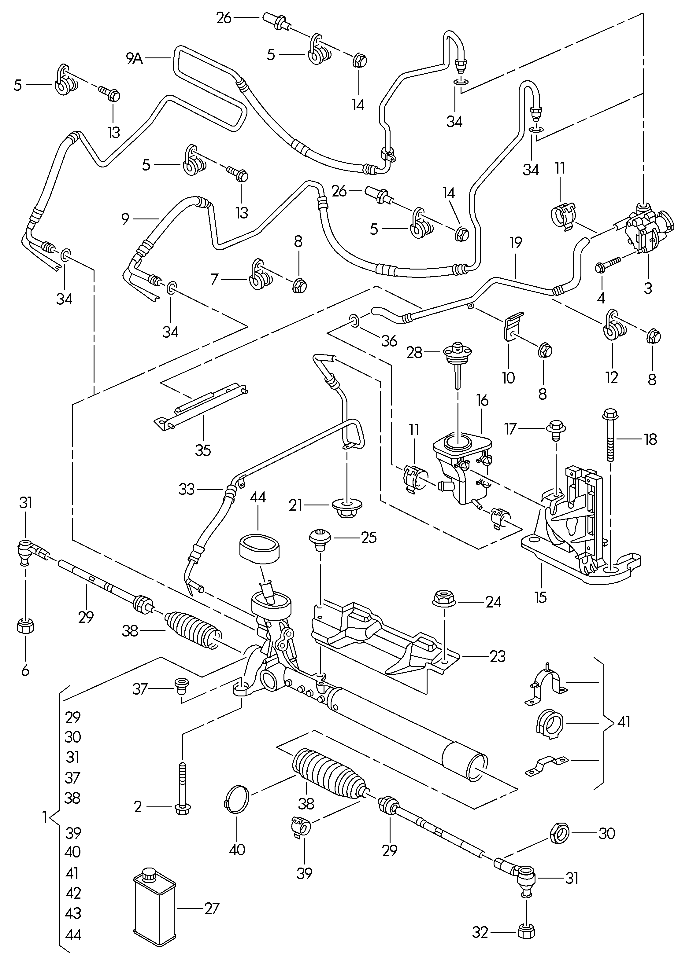 AUDI 1K0 423 811 K - Końcówka drążka kierowniczego poprzecznego parts5.com