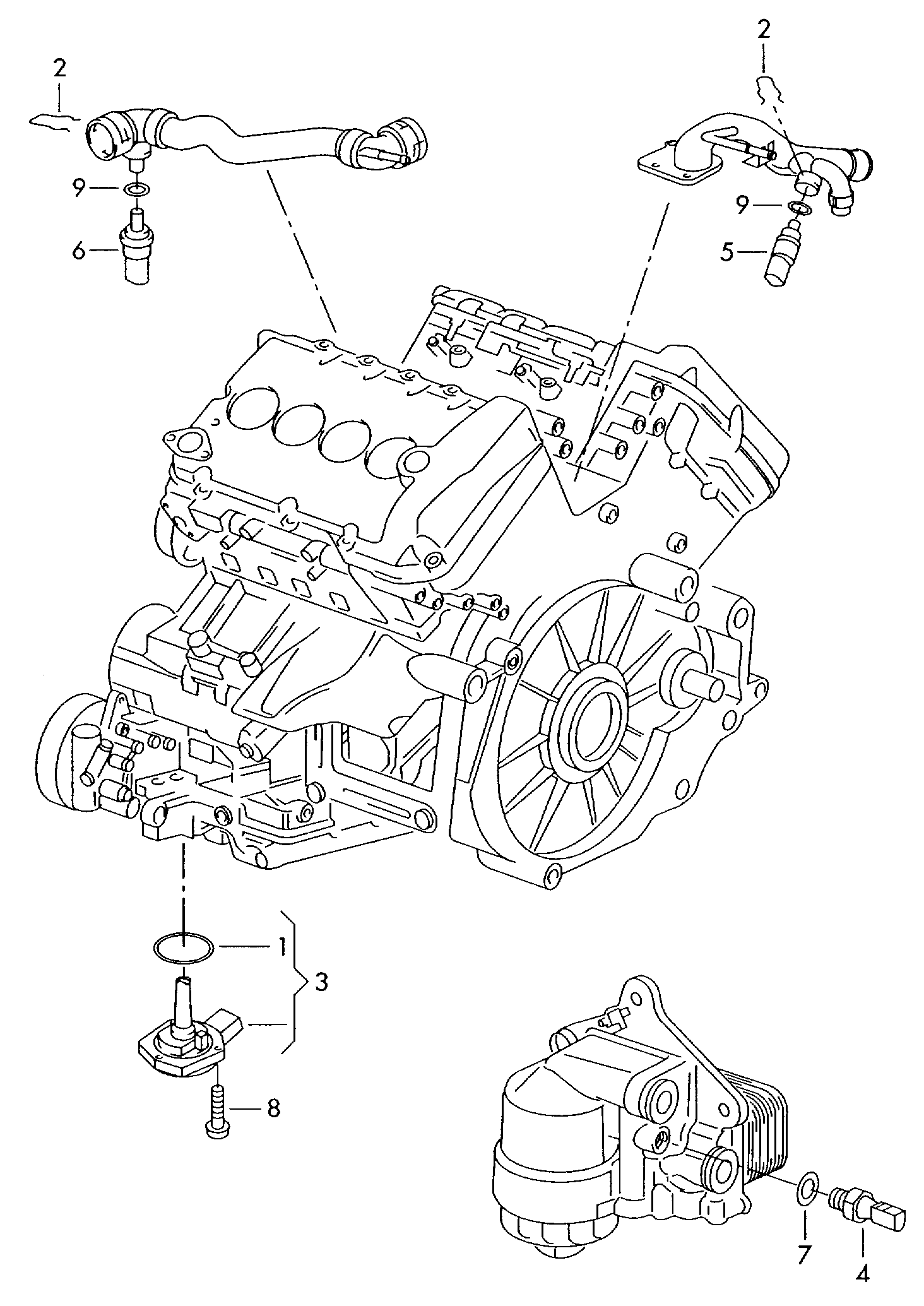 Skoda 06A 919 501 A - Tunnistin, jäähdytysnesteen lämpötila parts5.com