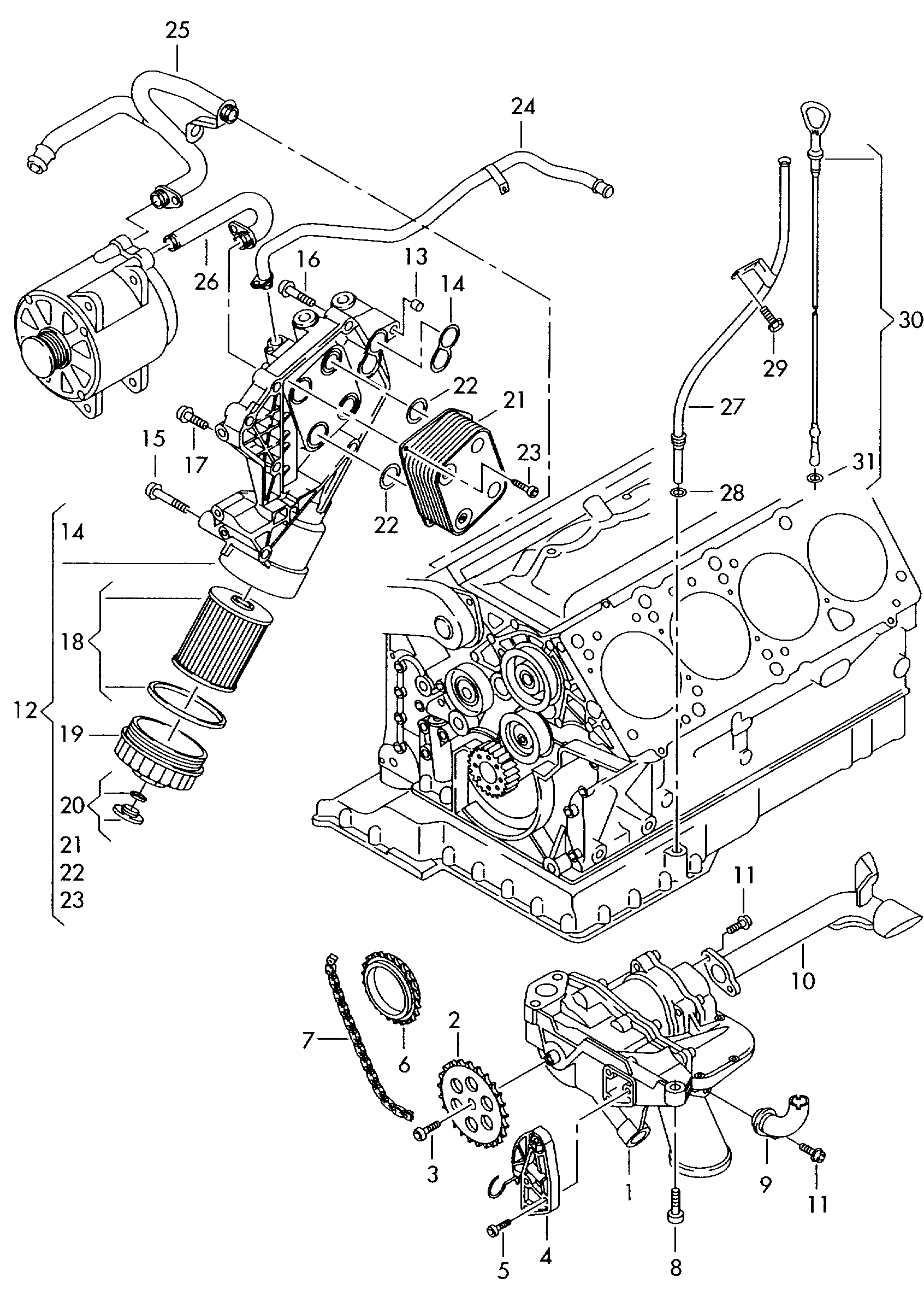 VW 077 117 021 P - Radiator ulei, cutie viteze parts5.com