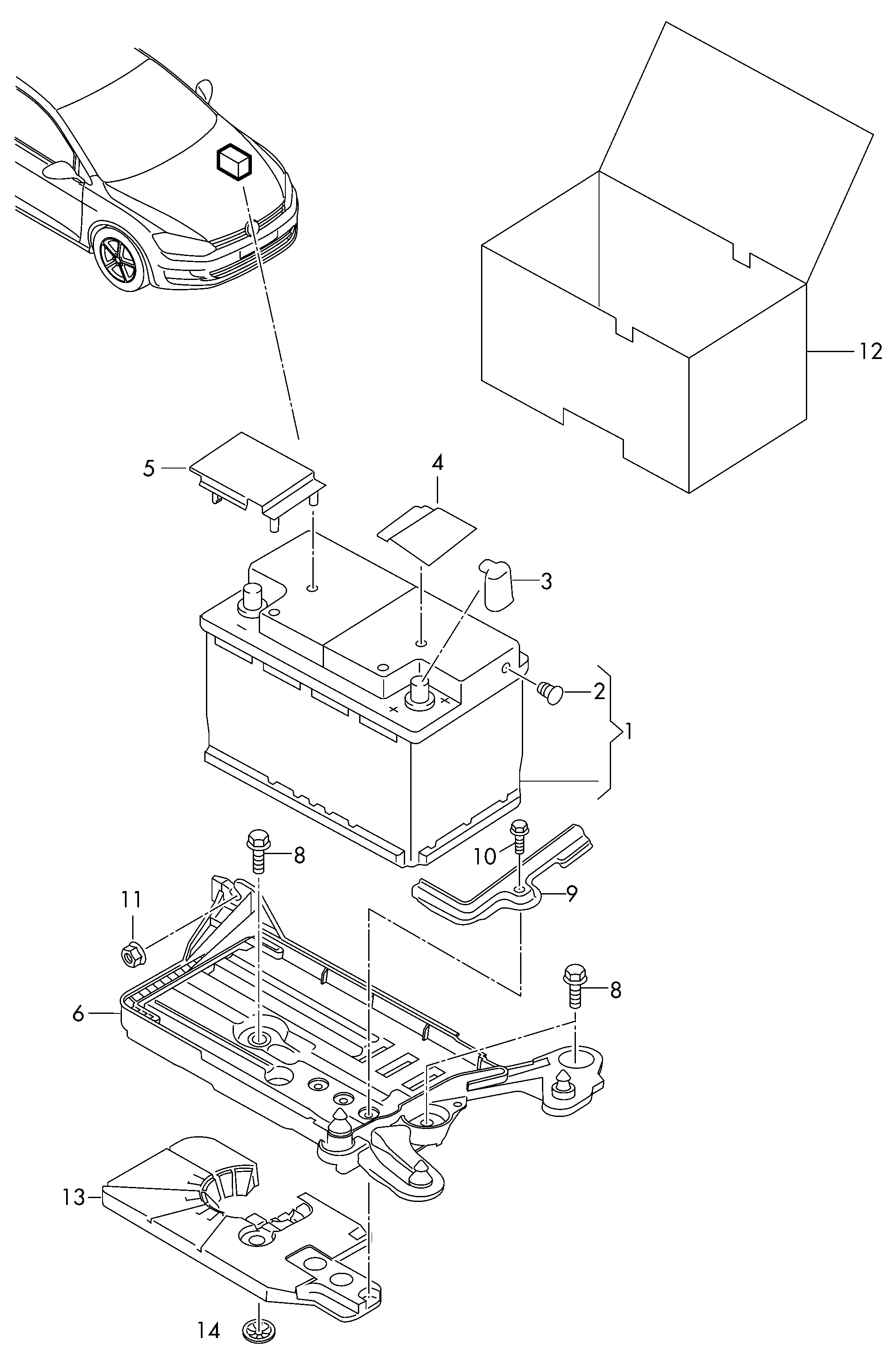 AUDI 5K0915105D - Starterbatterie parts5.com