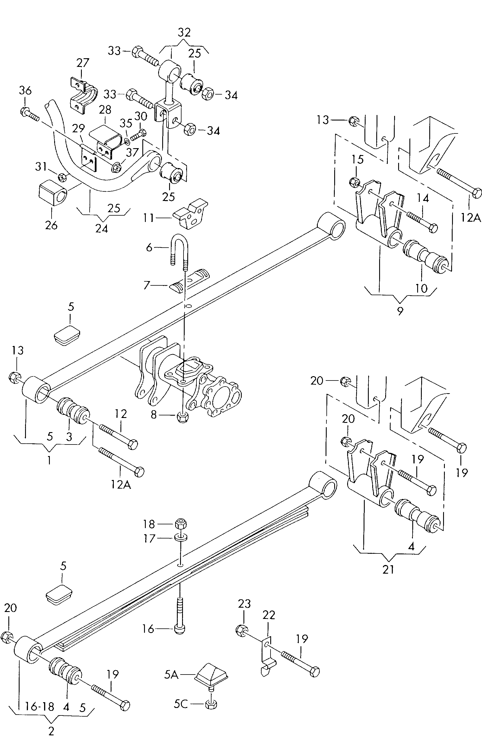 VAG 2D0 511 413 - Lezajna pusa,stabilisator parts5.com