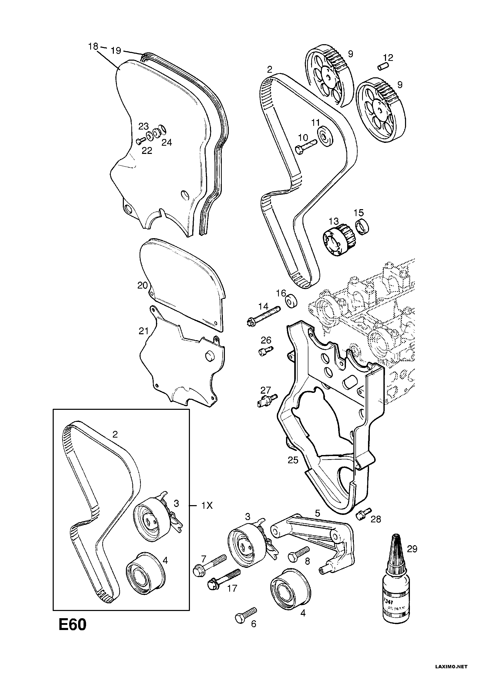 Opel 56 36 738 - Feszítő, fogasszíj parts5.com