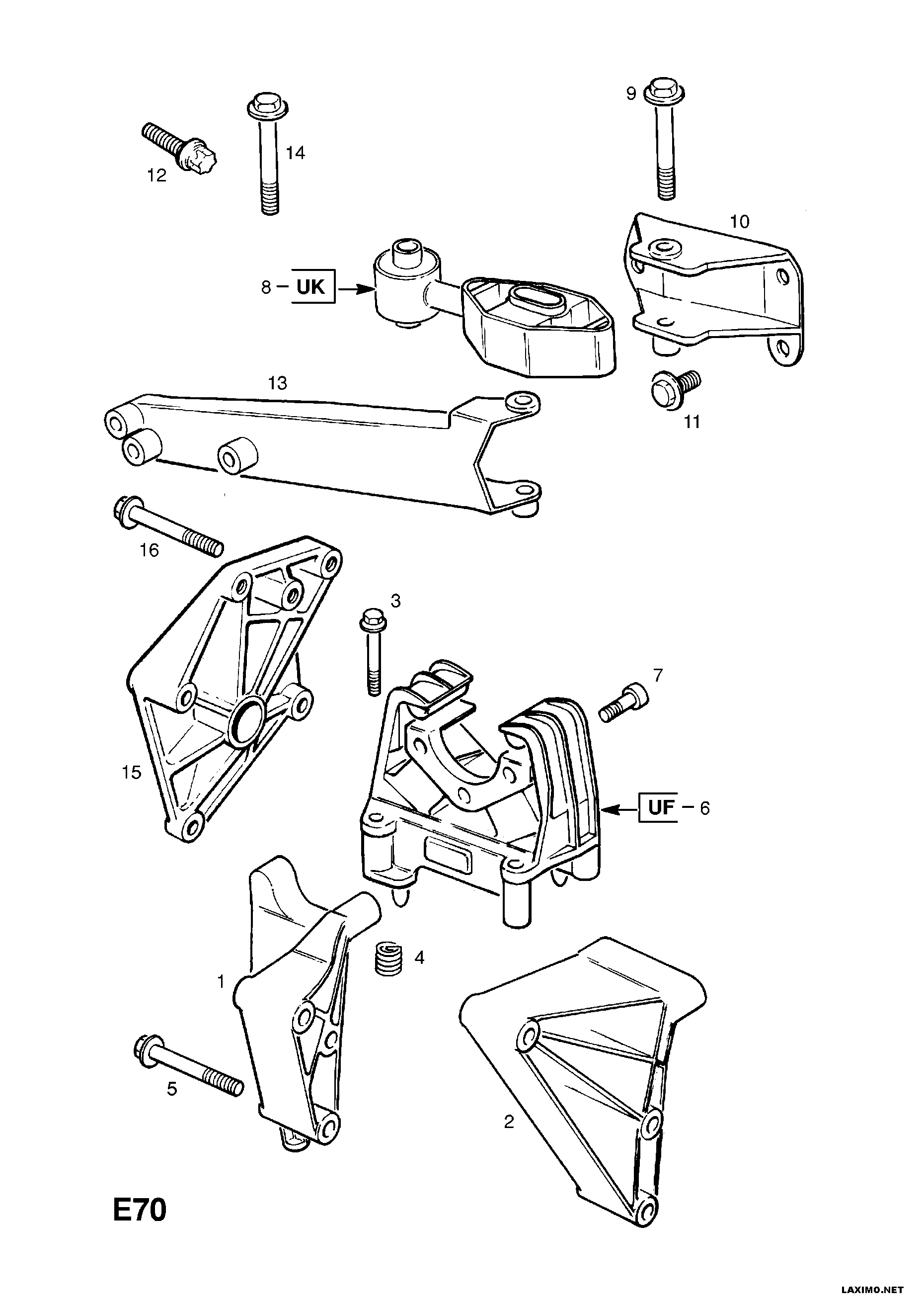 Opel 56 82 508 - Holder, engine mounting parts5.com