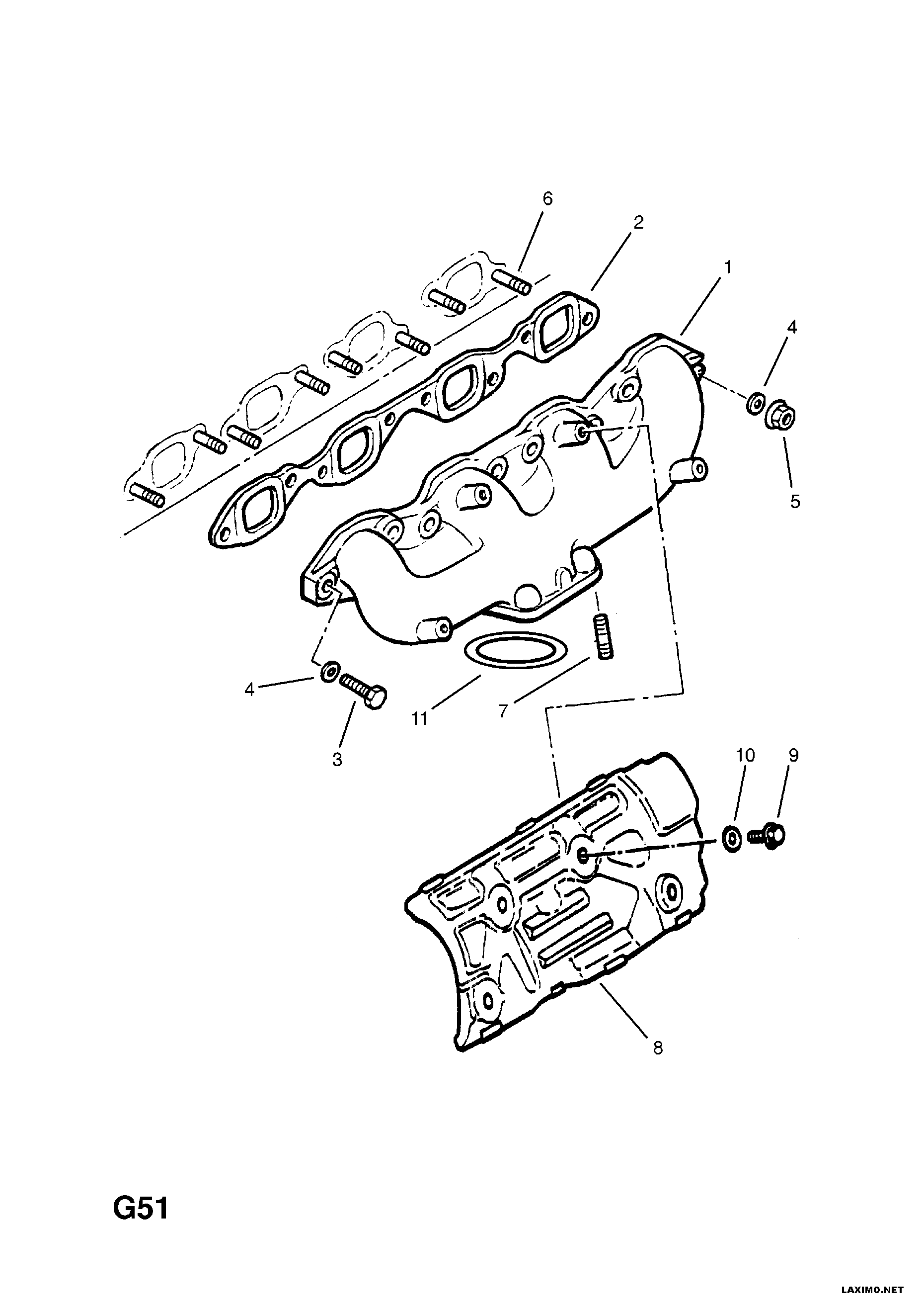 Opel 8 50 602 - Tömítés, kipufogókönyök parts5.com